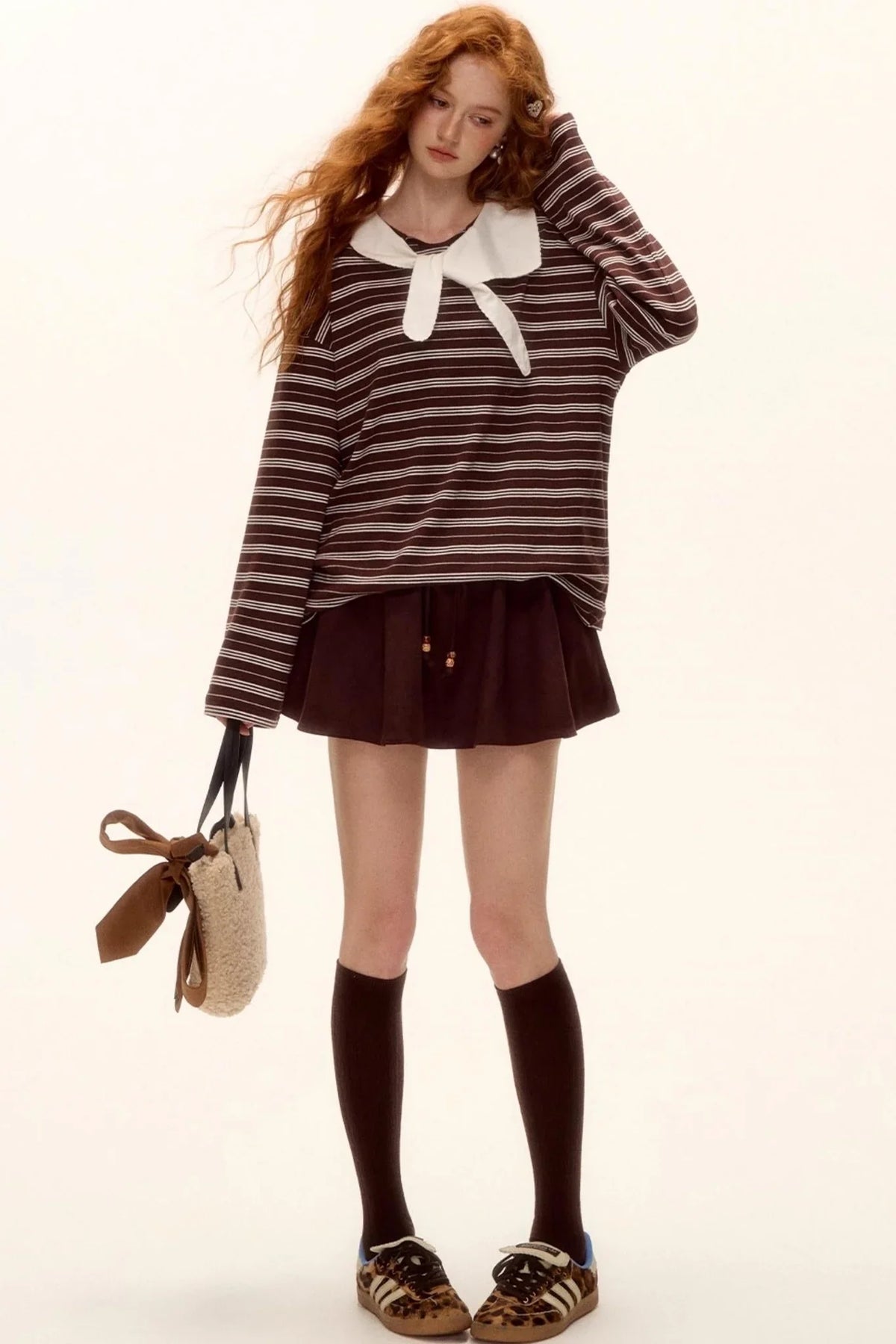 Beaded Suede Puffy Skirt