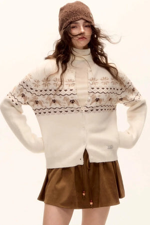 Beaded Suede Puffy Skirt