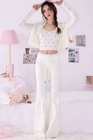 Bear Print Sweater Suspender Set-Up