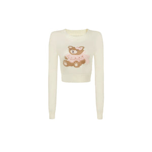 Bear Print Sweater Suspender Set-Up