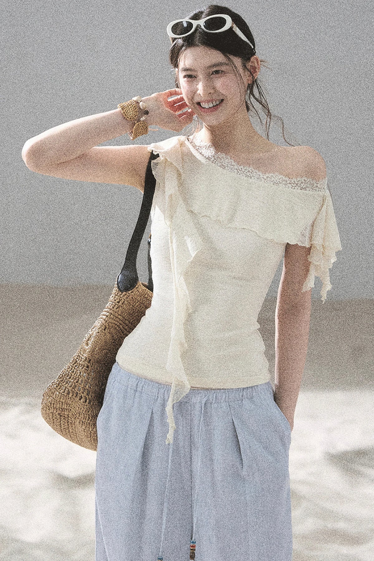Before the Sunset Lace Off-Shoulder Top