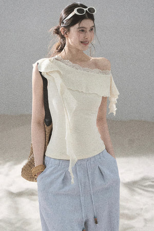 Before the Sunset Lace Off-Shoulder Top