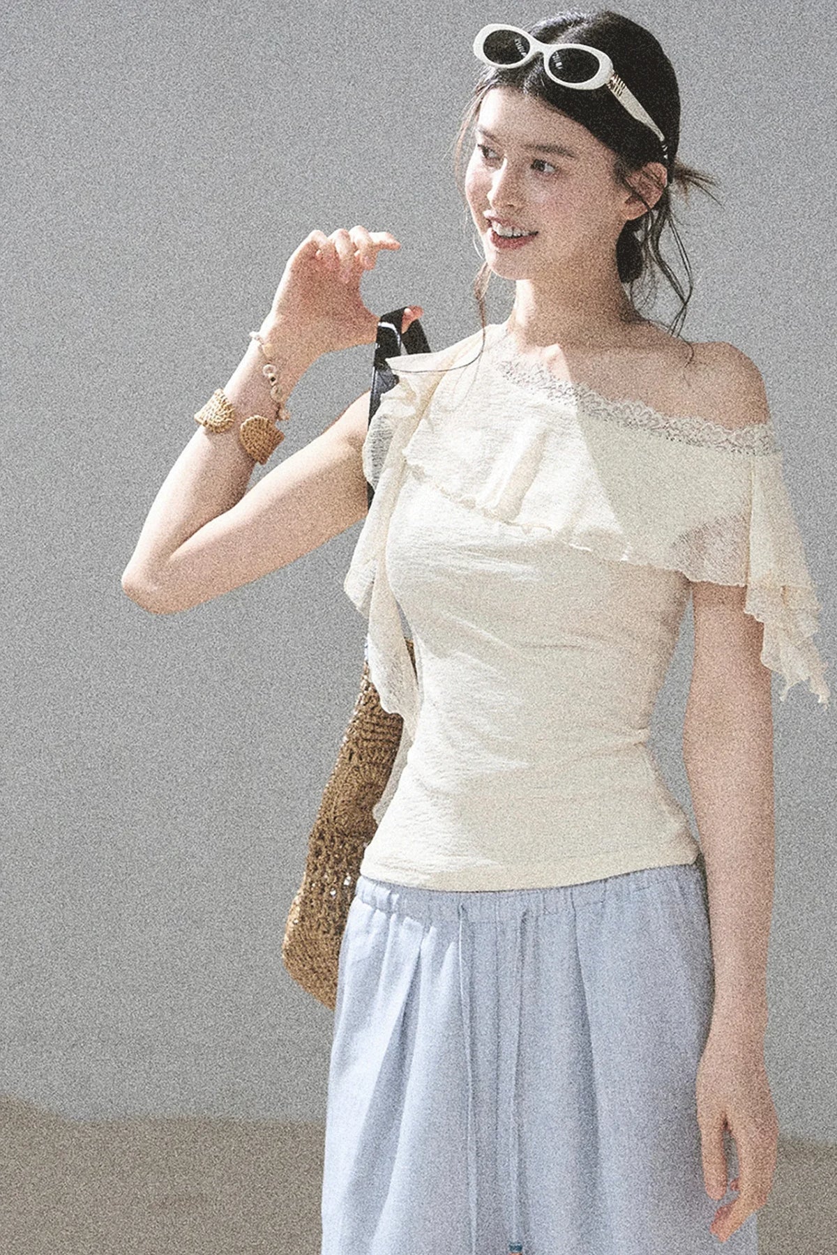 Before the Sunset Lace Off-Shoulder Top