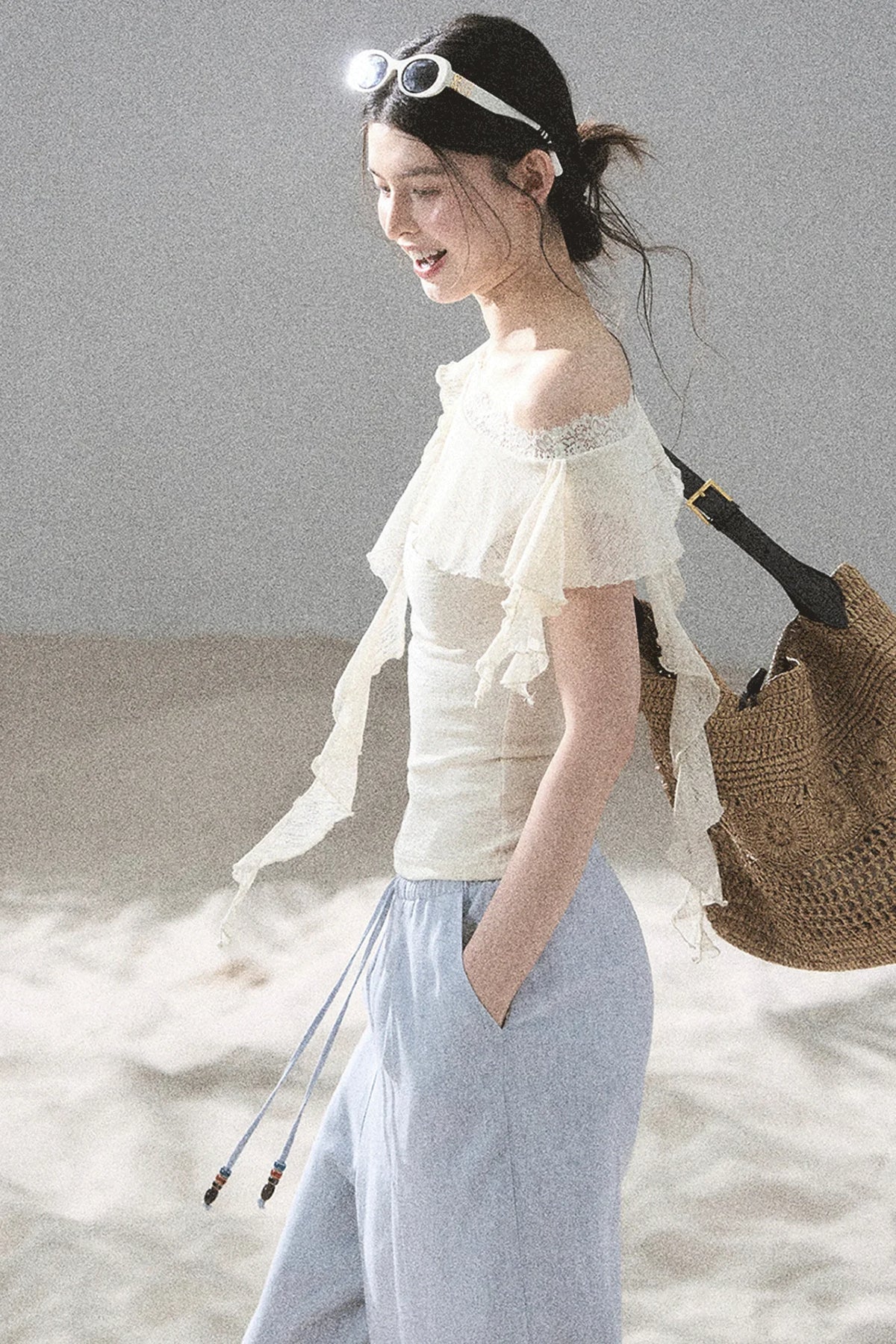 Before the Sunset Lace Off-Shoulder Top