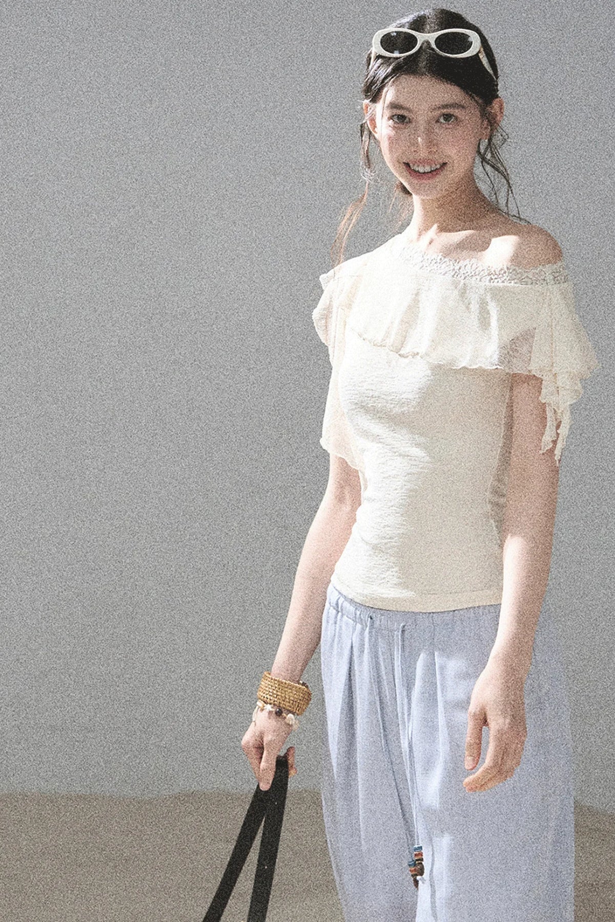 Before the Sunset Lace Off-Shoulder Top