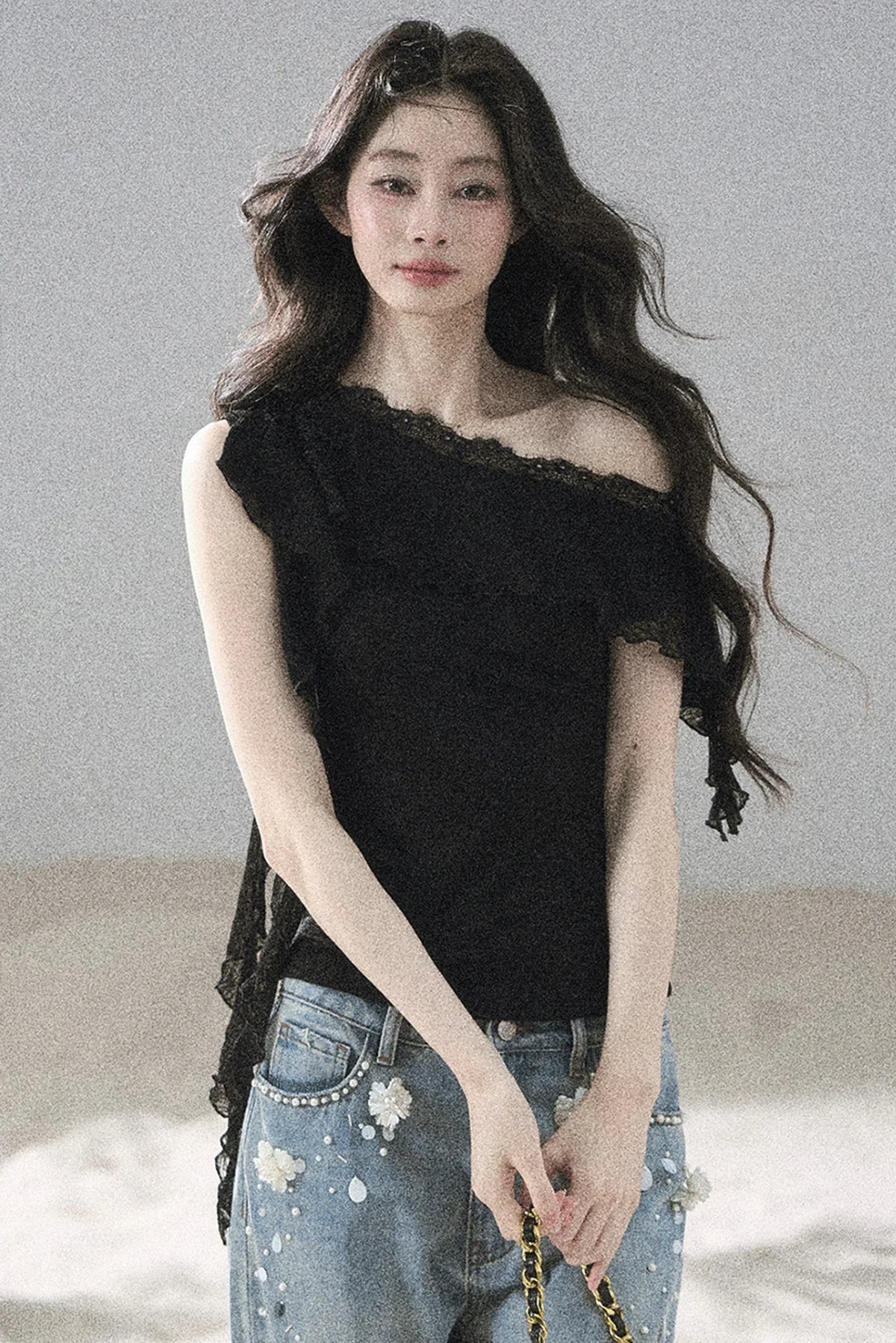 Before the Sunset Lace Off-Shoulder Top