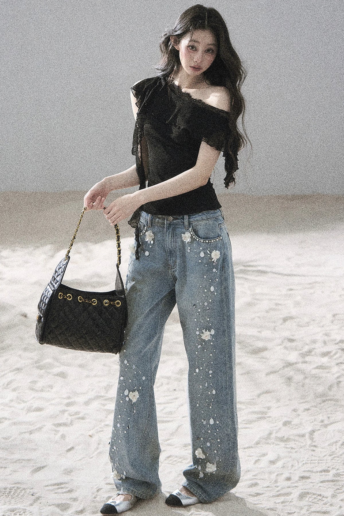 Before the Sunset Lace Off-Shoulder Top