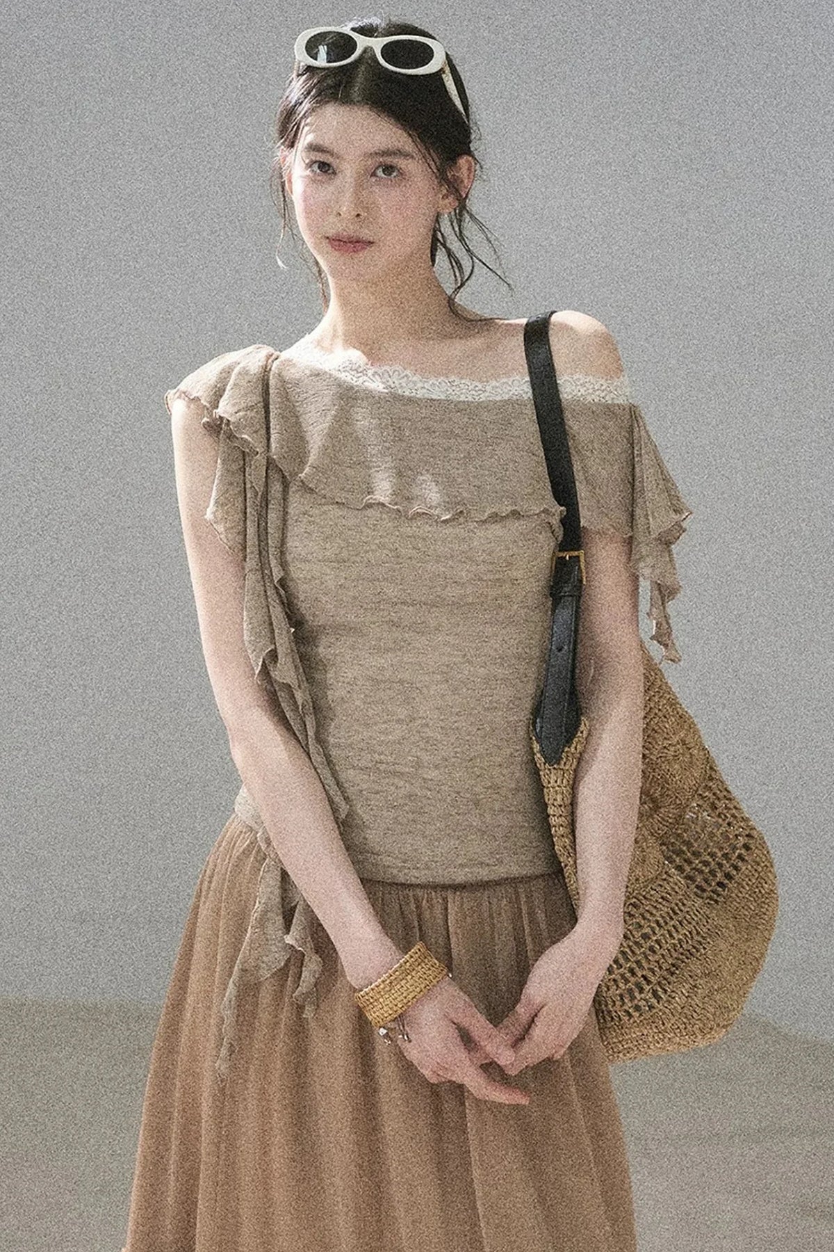 Before the Sunset Lace Off-Shoulder Top