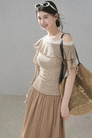 Before the Sunset Lace Off-Shoulder Top