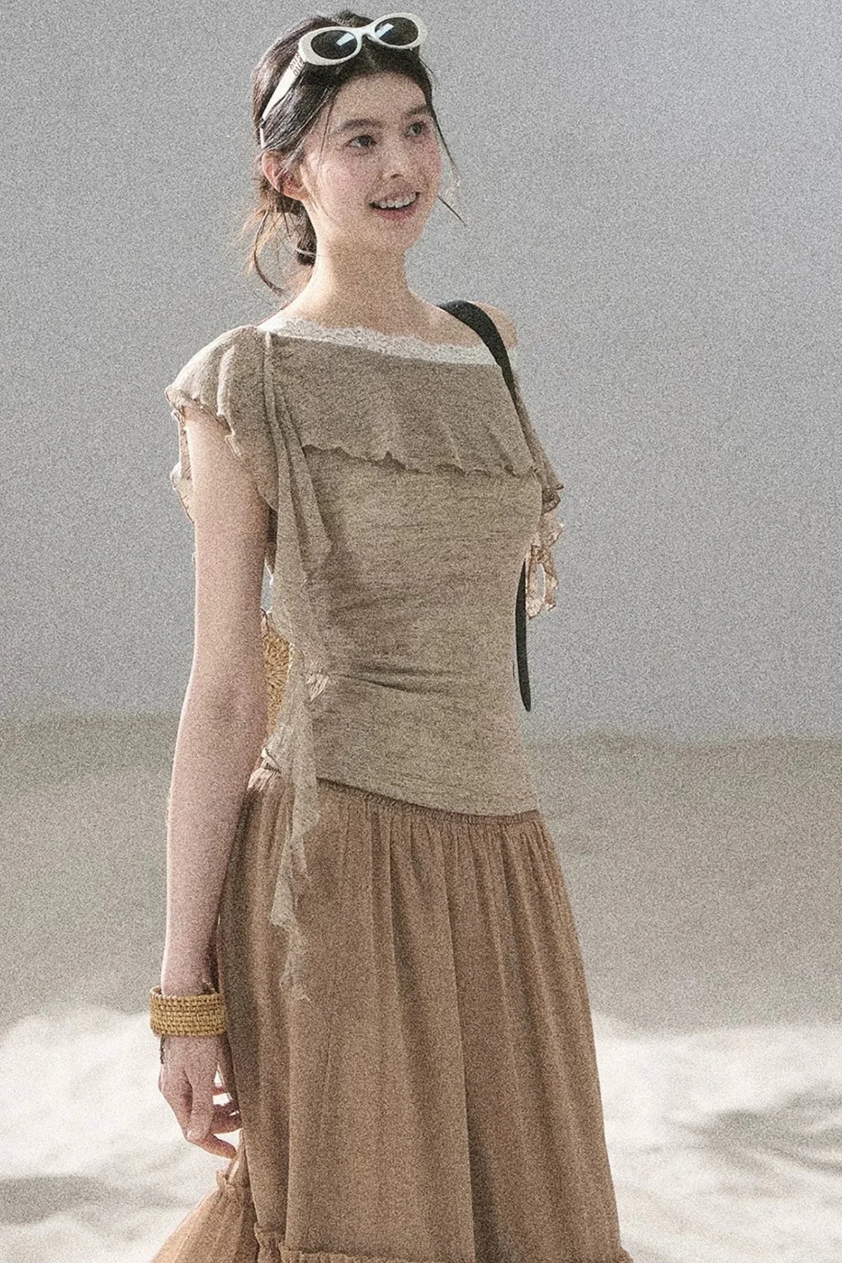 Before the Sunset Lace Off-Shoulder Top