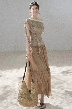 Before the Sunset Lace Off-Shoulder Top