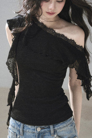 Before the Sunset Lace Off-Shoulder Top
