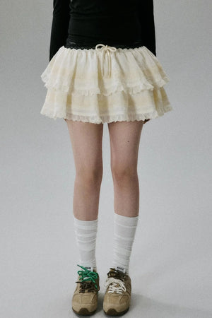 Beige Lace Skirt