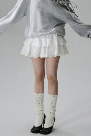 Beige Lace Skirt
