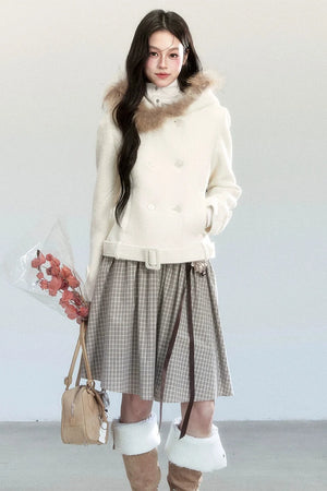 Beige Tweed Coat