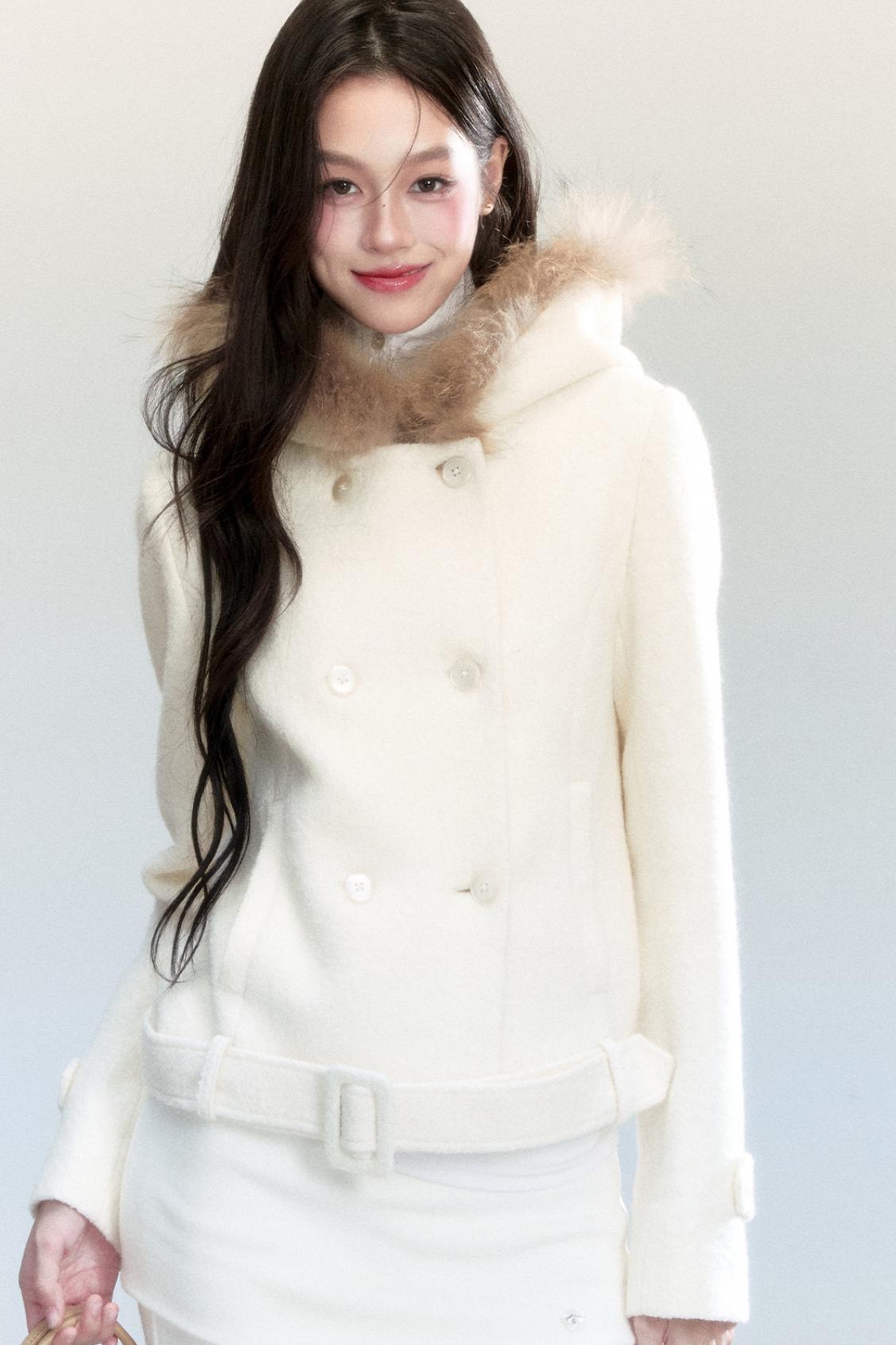 Beige Tweed Coat