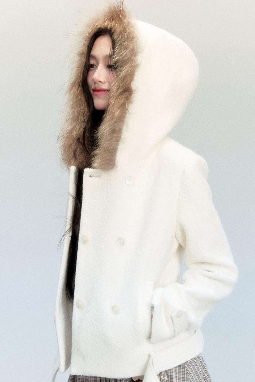 Beige Tweed Coat