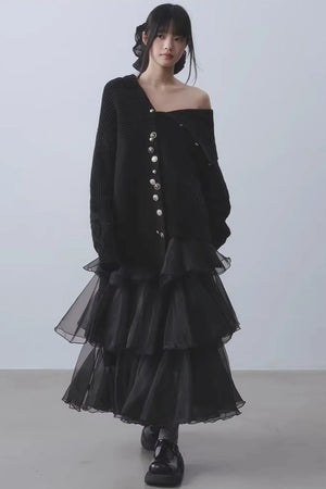 Berlin Night Off-Shoulder Cardigan