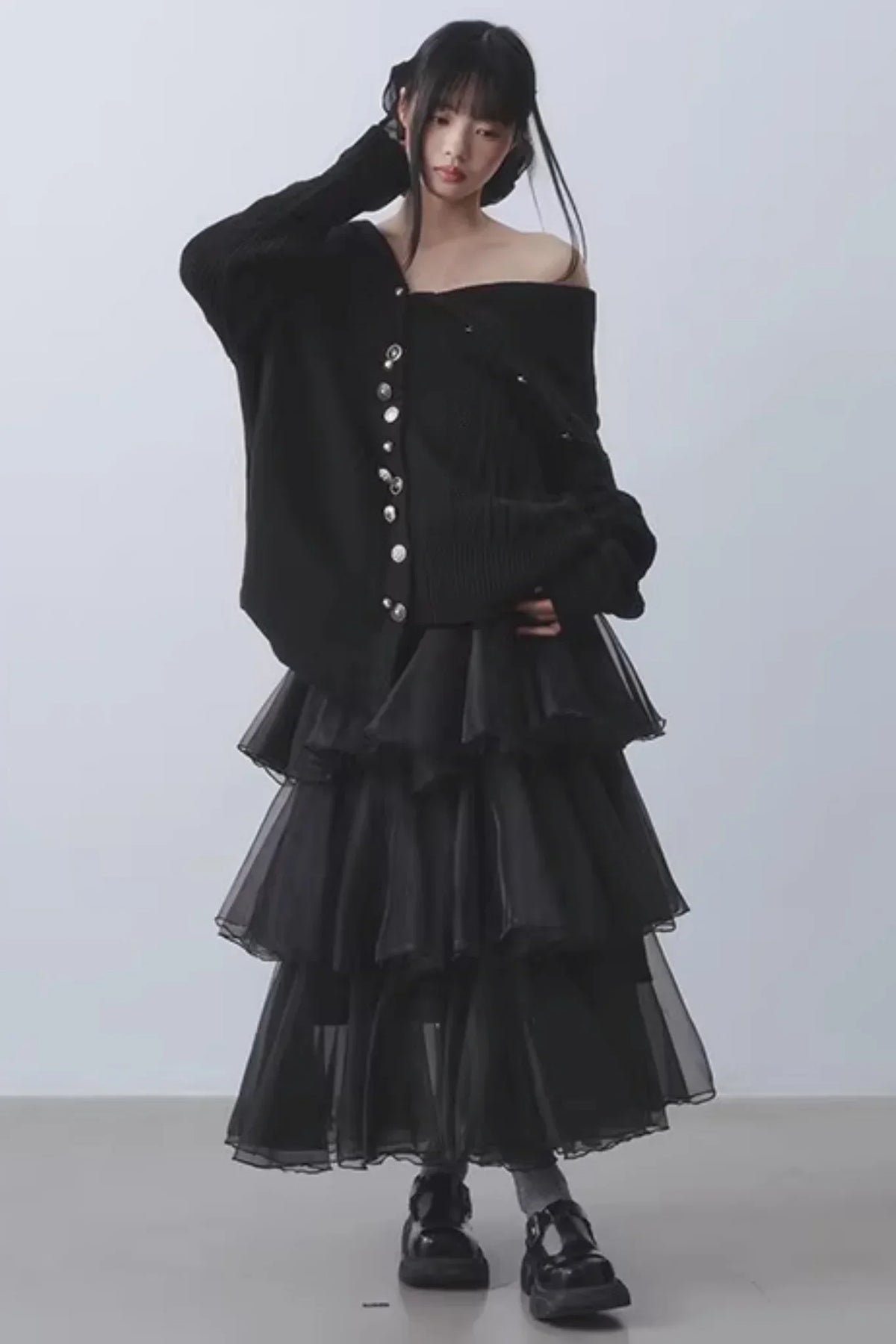 Berlin Night Off-Shoulder Cardigan