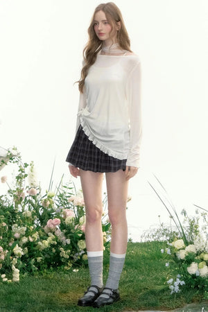 Berlin Prologue Retro Plaid Pleated Skirt