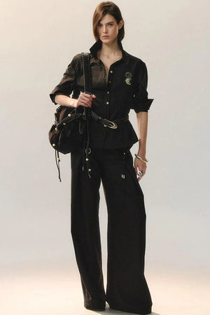 Bird Embroidery Lace Shirt
