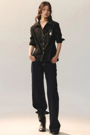 Bird Embroidery Lace Shirt
