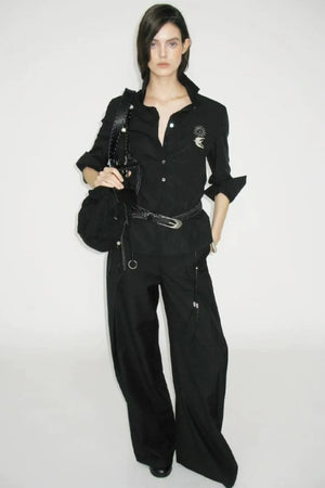 Bird Embroidery Lace Shirt
