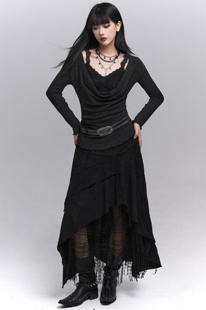 Black A-Line Skirt