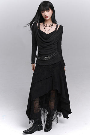 Black A-Line Skirt