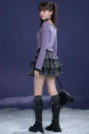 Black and Purple Fighting Spirit Top