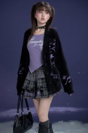 Black and Purple Fighting Spirit Top