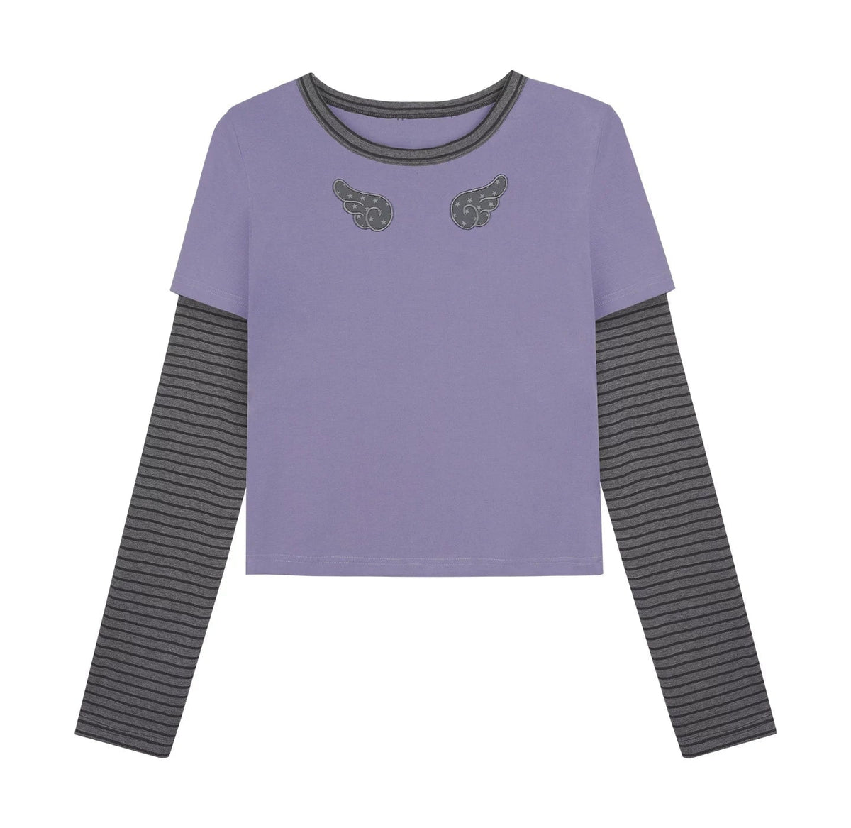 Black and Purple Two-Piece Top