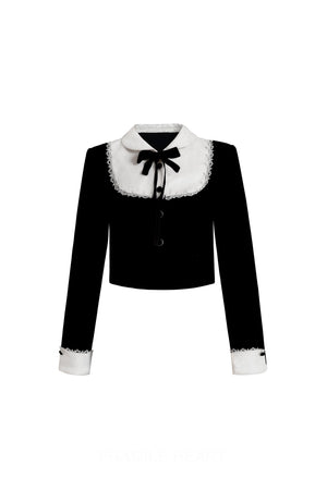 Black and White Jacquard Top Set-up