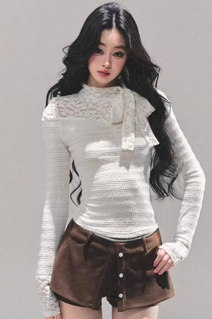 Black and White Lace Top