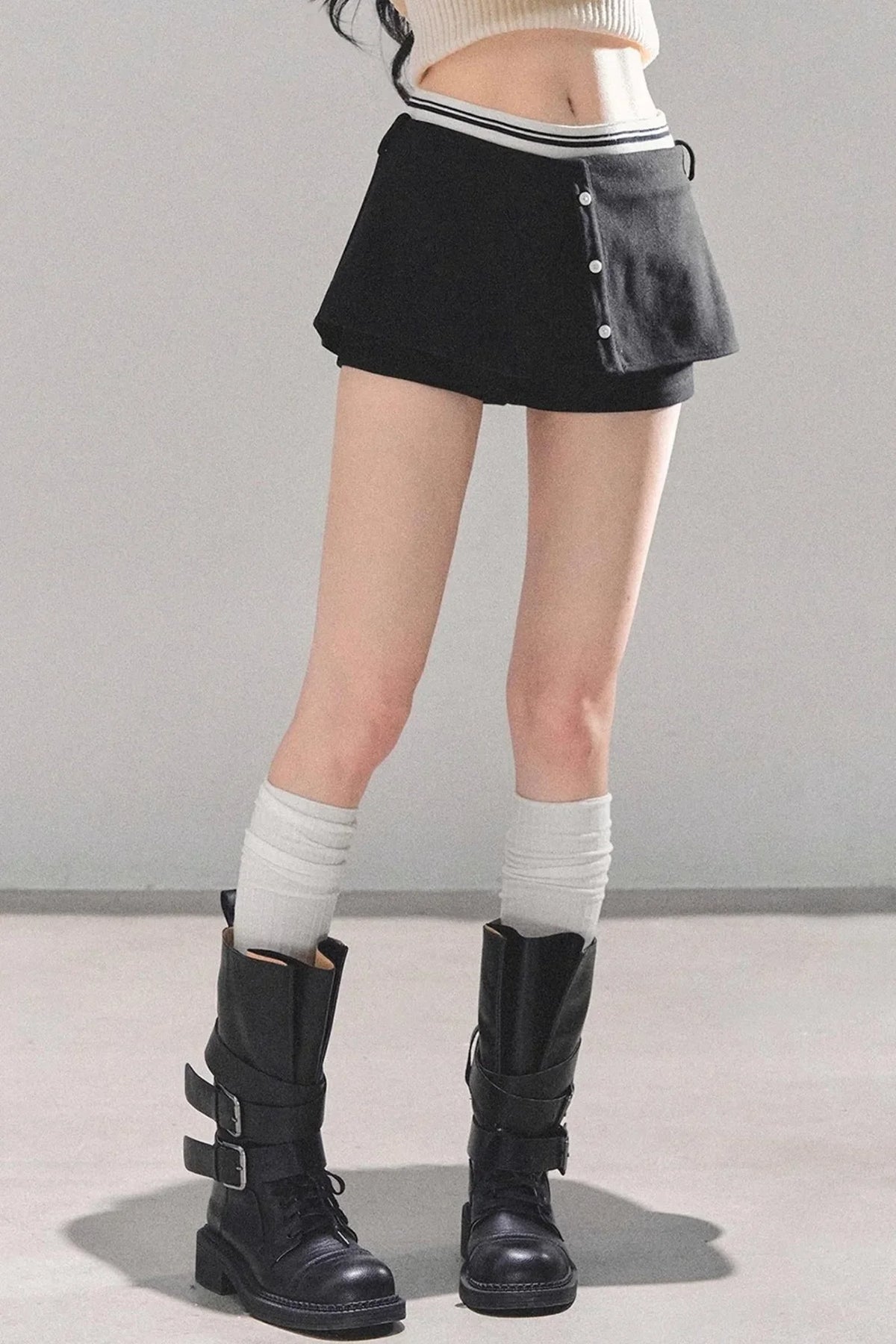 Black Autumn A-Line Shorts