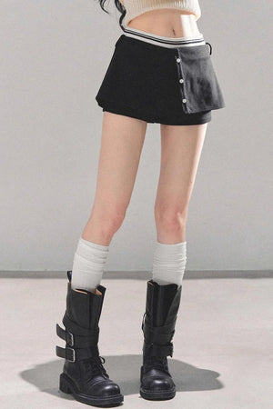 Black Autumn A-Line Shorts