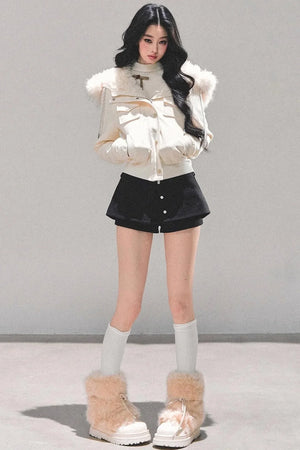 Black Autumn A-Line Shorts