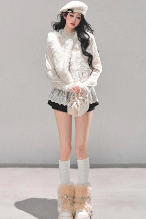 Black Autumn A-Line Shorts