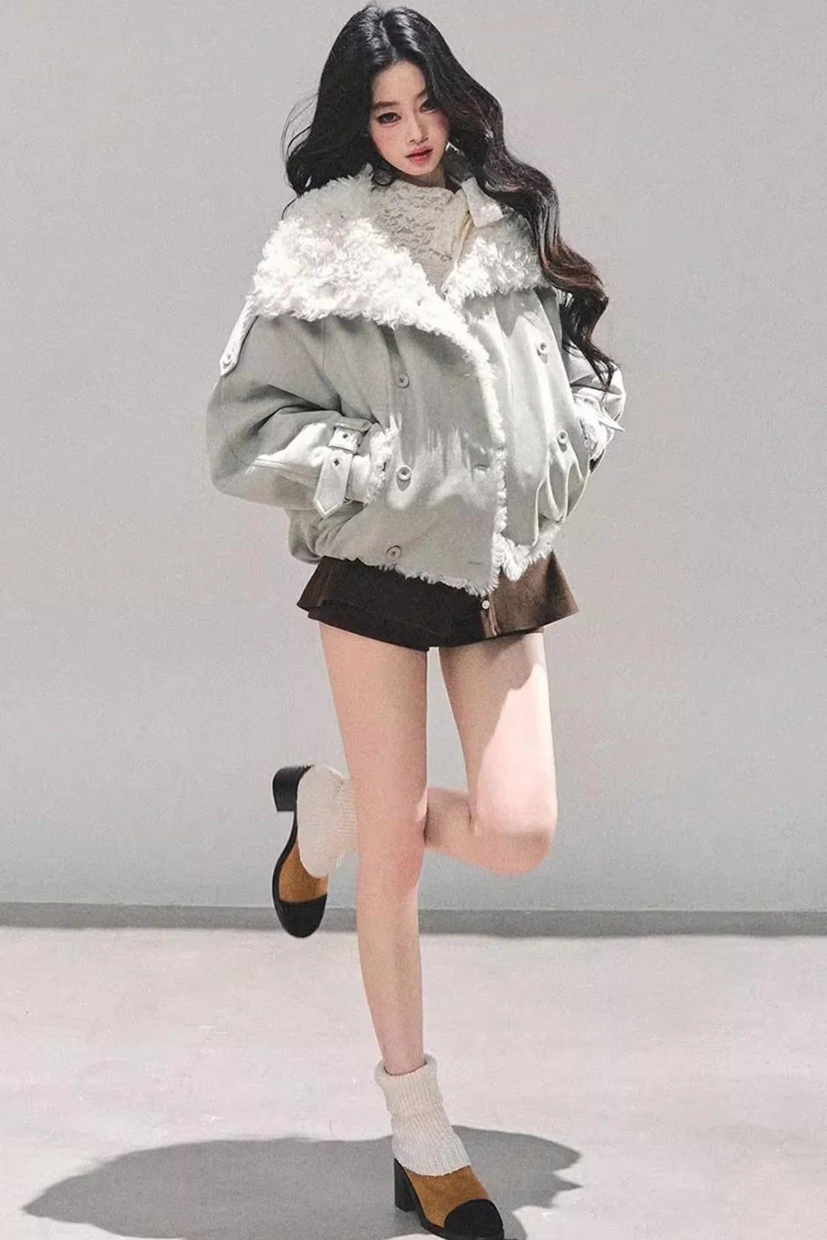 Black Autumn A-Line Shorts