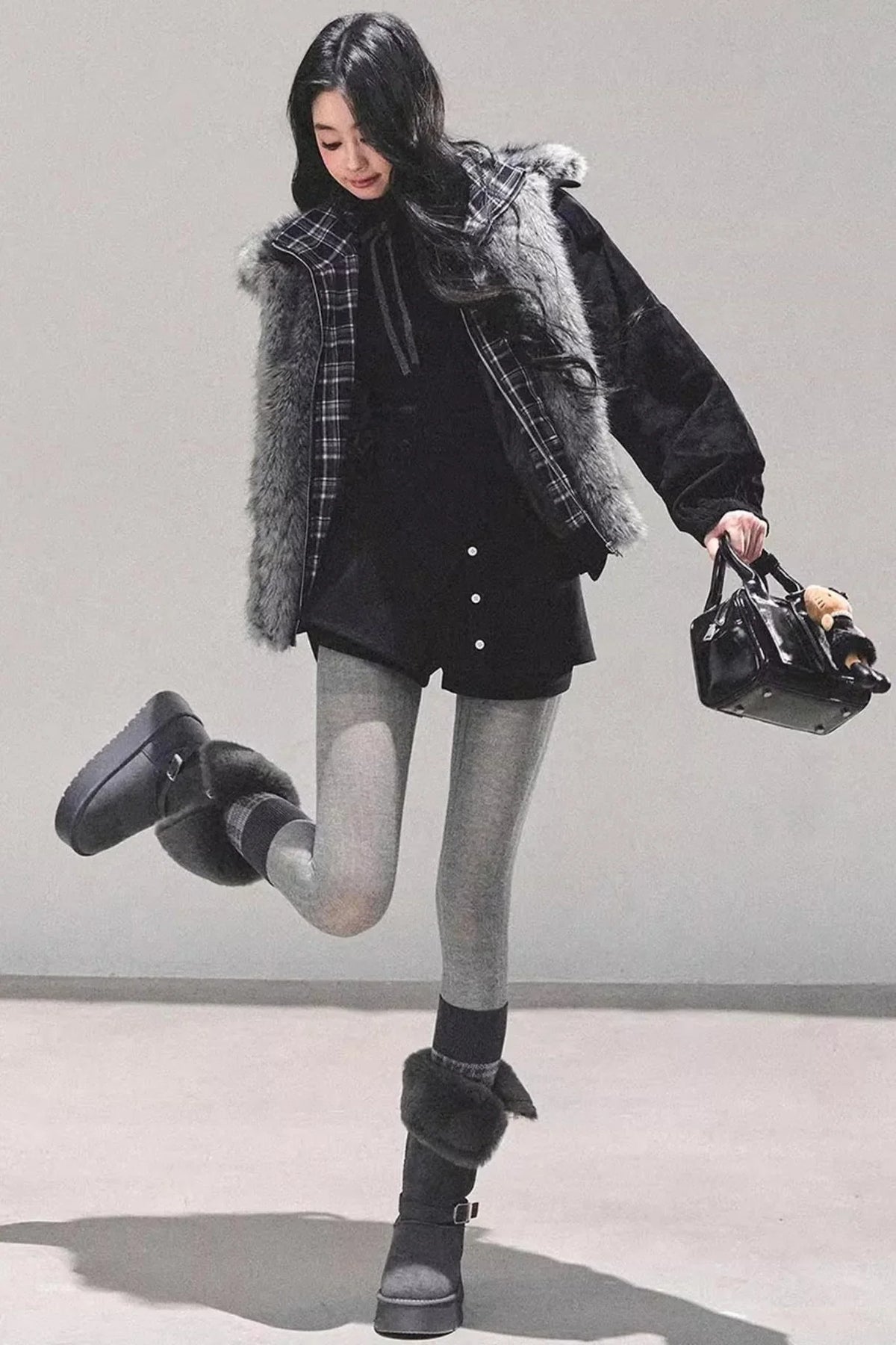 Black Autumn A-Line Shorts