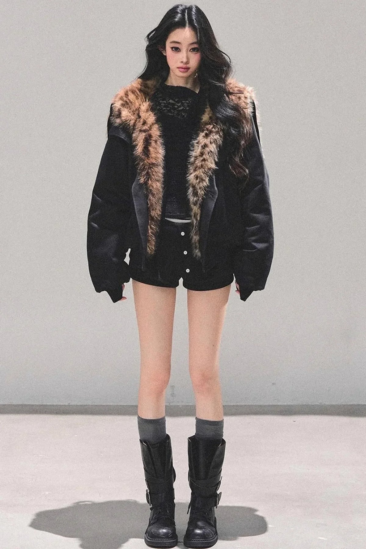 Black Autumn A-Line Shorts