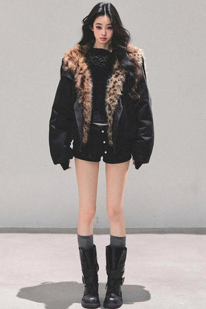 Black Autumn A-Line Shorts