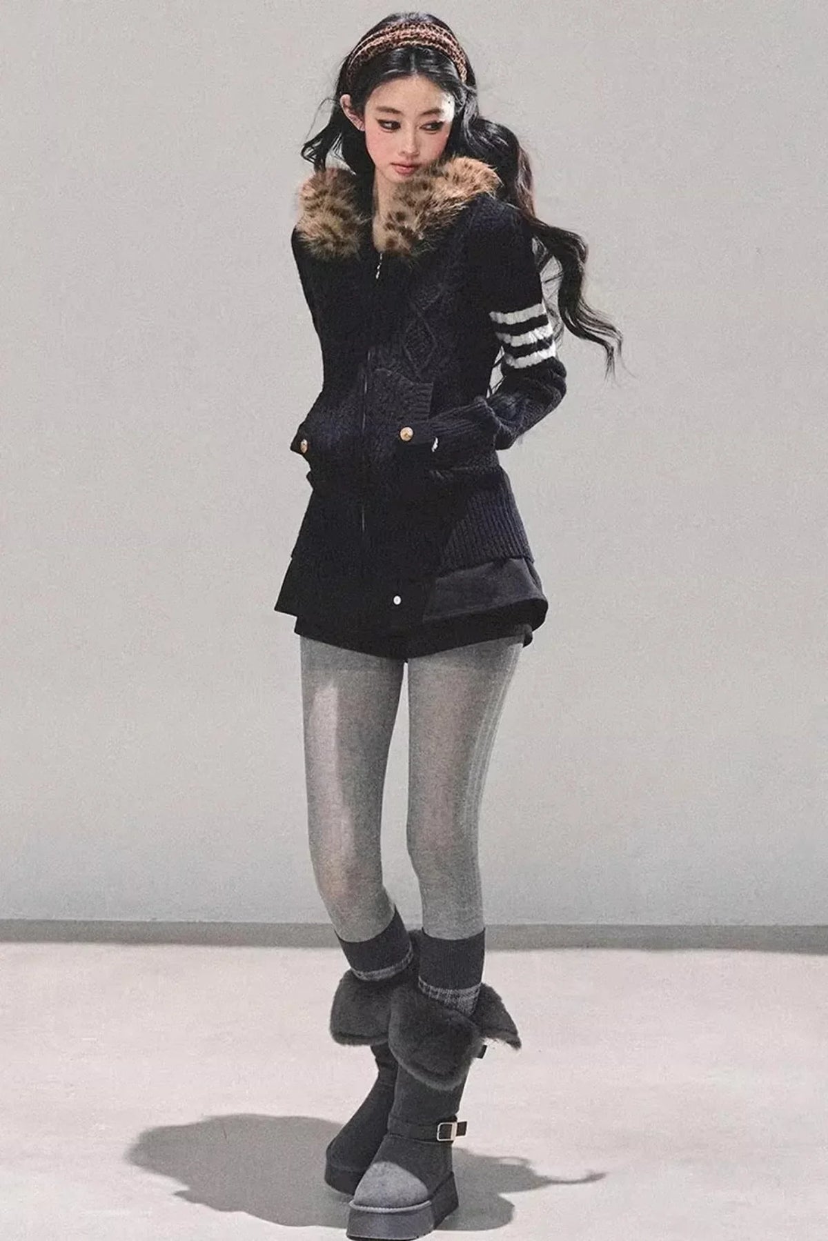 Black Autumn A-Line Shorts