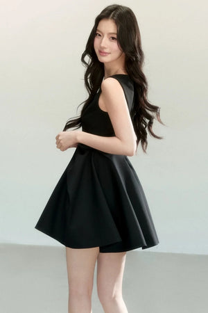 Black Bow Suspender Dress