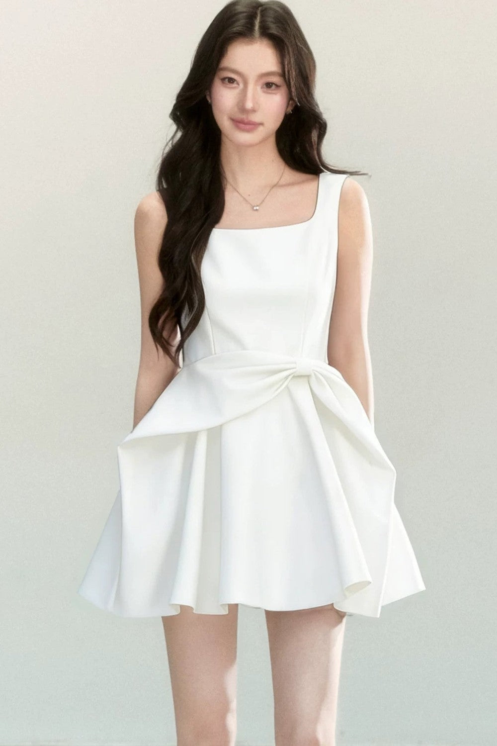Black Bow Suspender Dress