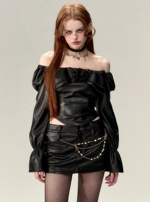Black Design Versatile Leather Set-up