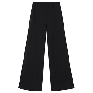 Black Knit Flared Pants