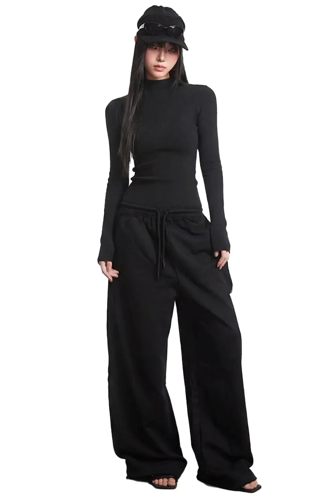 Black Knit Slimming Top