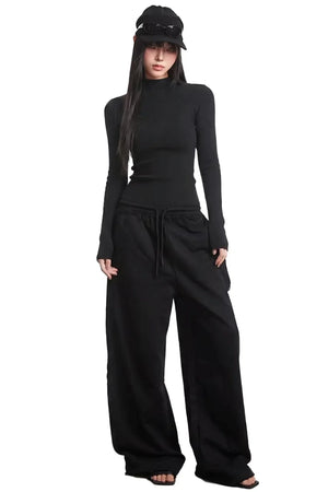 Black Knit Slimming Top