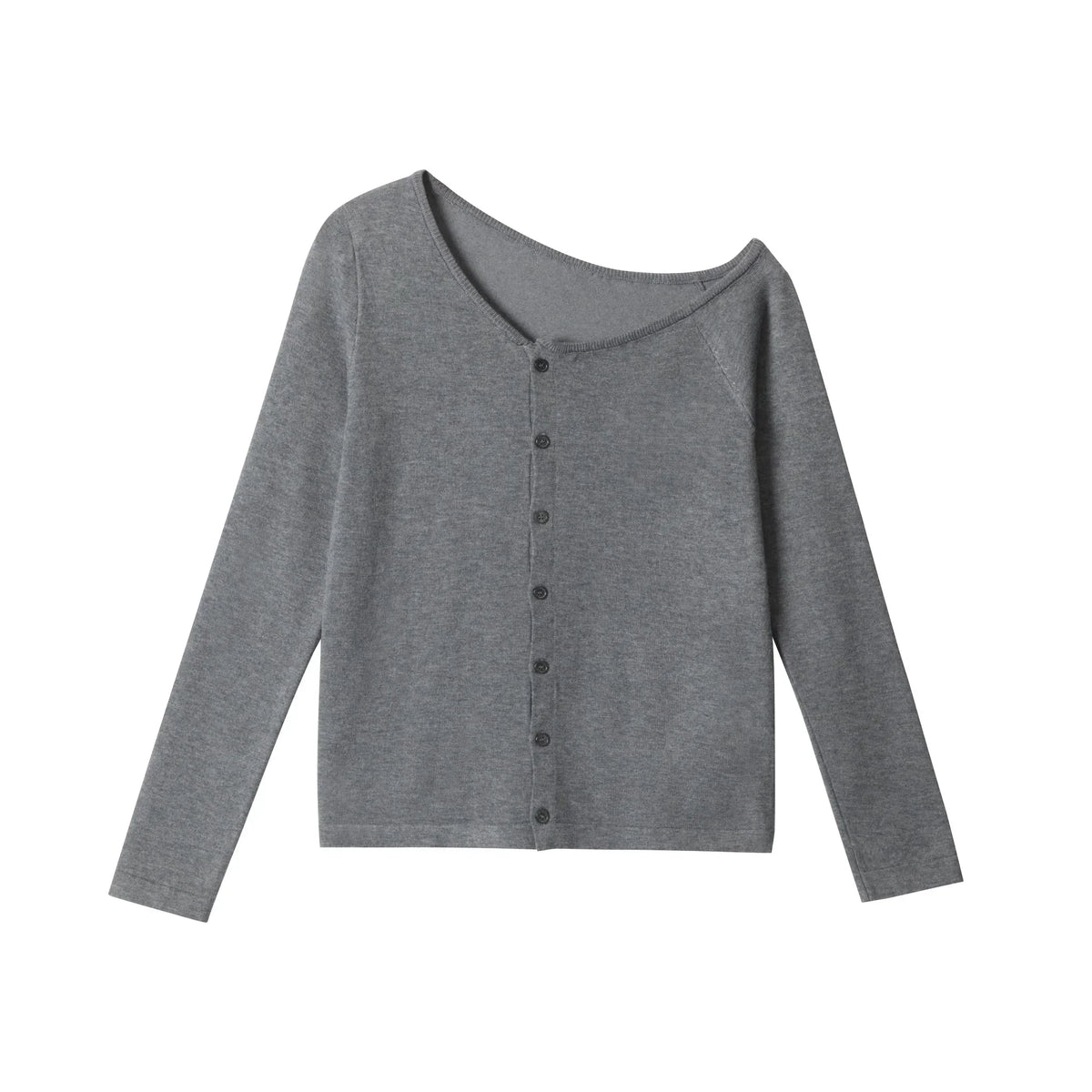 Black Knitted Off-Shoulder Cardigan